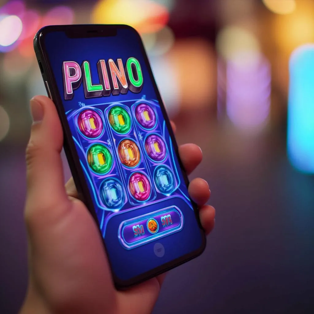 Interface de jeu Plinko sur smartphone